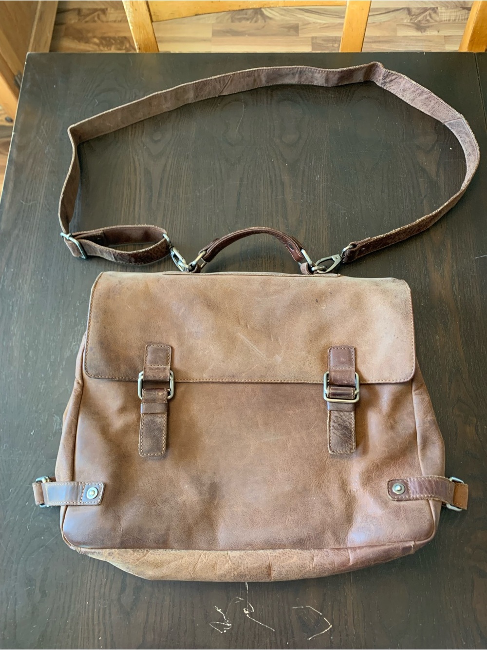 Adrian Klis Buffalo Leather Computer Messenger Satchel Bag 💼